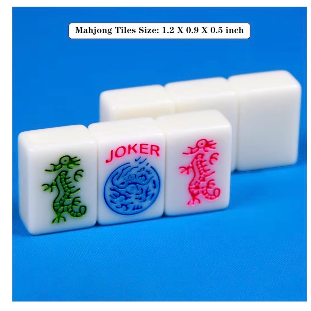White Mahjong Joker Tiles Set for Kids - Multi-Color Accents